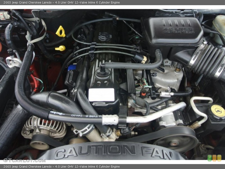 4.0 Liter OHV 12-Valve Inline 6 Cylinder 2003 Jeep Grand Cherokee Engine