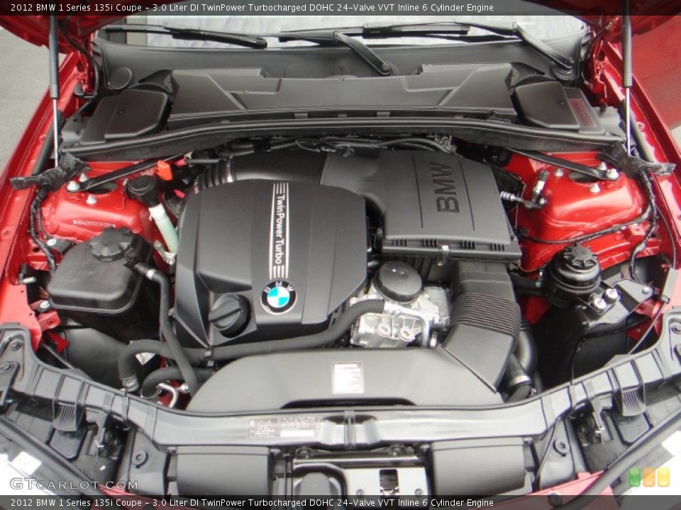 3.0 Liter DI TwinPower Turbocharged DOHC 24-Valve VVT Inline 6 Cylinder 2012 BMW 1 Series Engine