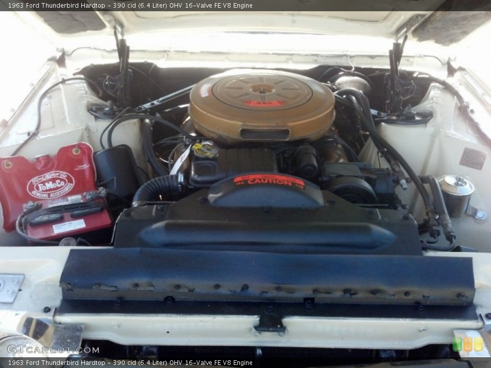 390 cid (6.4 Liter) OHV 16-Valve FE V8 Engine for the 1963 Ford Thunderbird #83861451