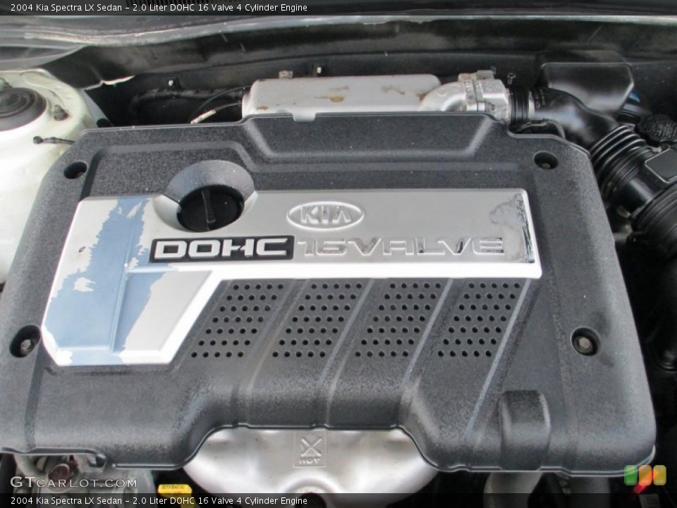 2.0 Liter DOHC 16 Valve 4 Cylinder 2004 Kia Spectra Engine