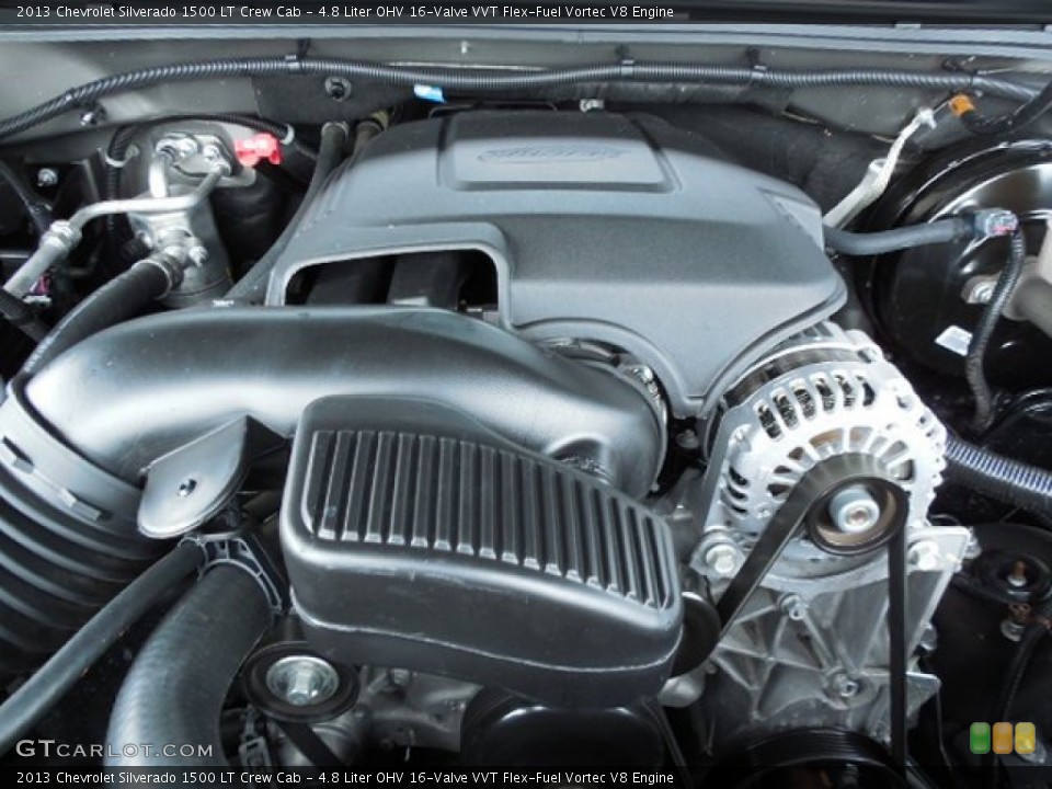 4.8 Liter OHV 16-Valve VVT Flex-Fuel Vortec V8 Engine for the 2013 Chevrolet Silverado 1500 #83985295