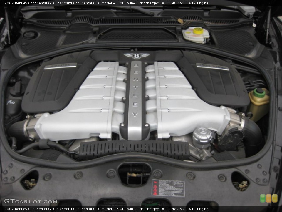 6.0L Twin-Turbocharged DOHC 48V VVT W12 Engine for the 2007 Bentley Continental GTC #84001554