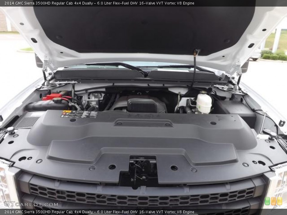 6.0 Liter Flex-Fuel OHV 16-Valve VVT Vortec V8 2014 GMC Sierra 3500HD Engine