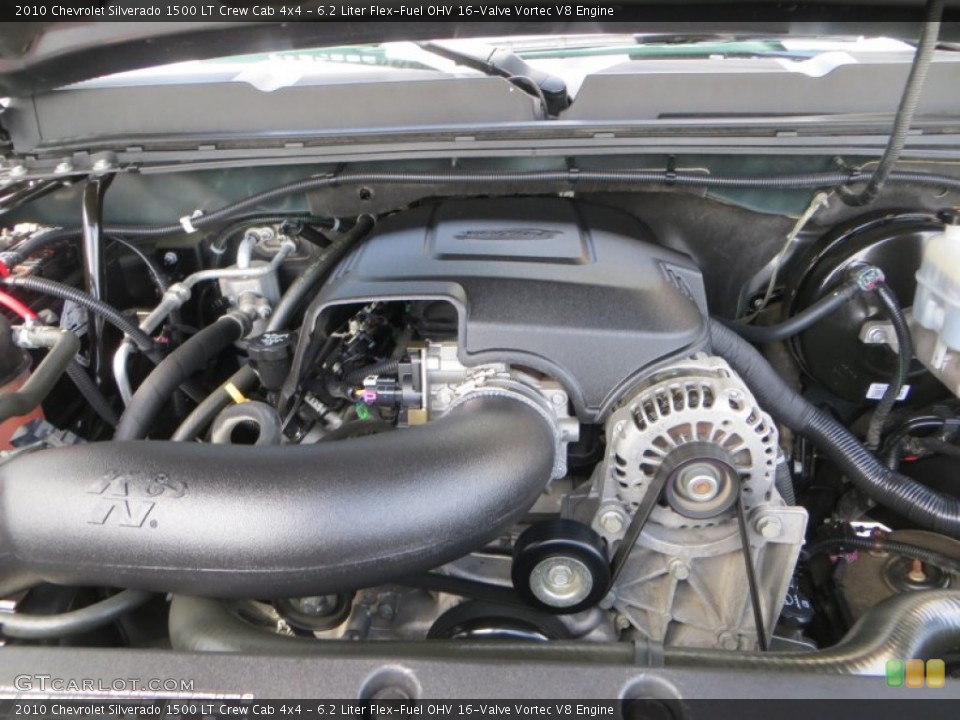 6.2 Liter Flex-Fuel OHV 16-Valve Vortec V8 2010 Chevrolet Silverado 1500 Engine