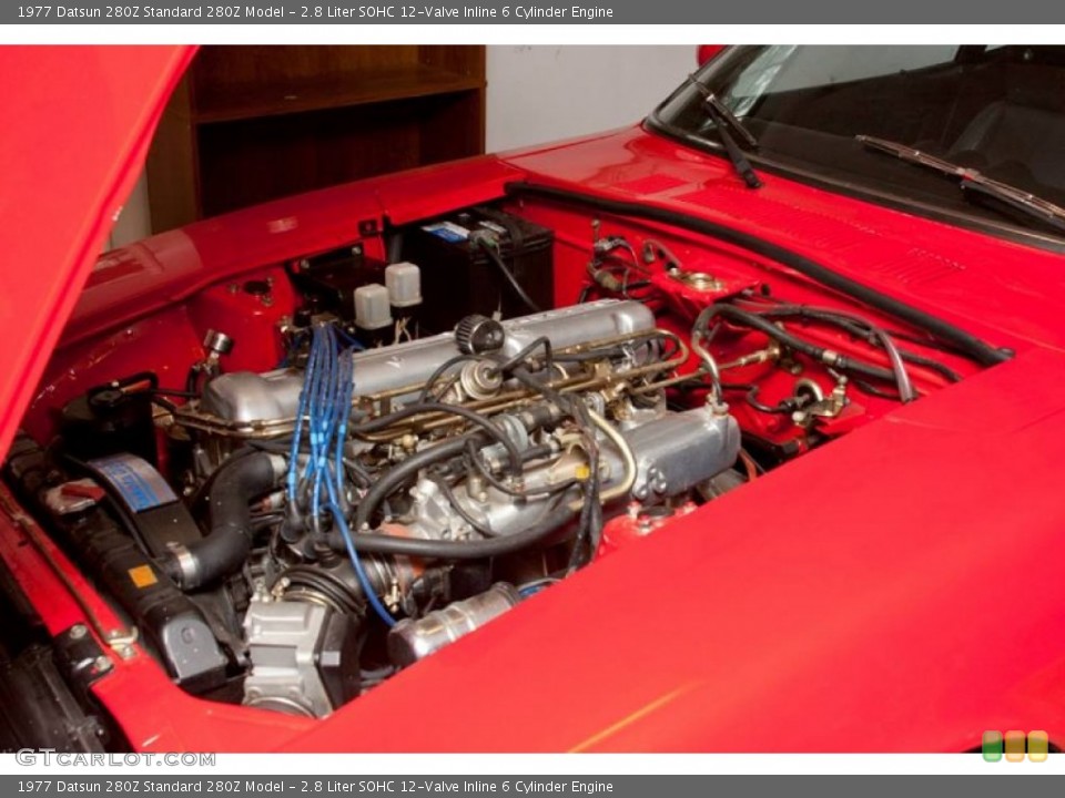 2.8 Liter SOHC 12-Valve Inline 6 Cylinder 1977 Datsun 280Z Engine