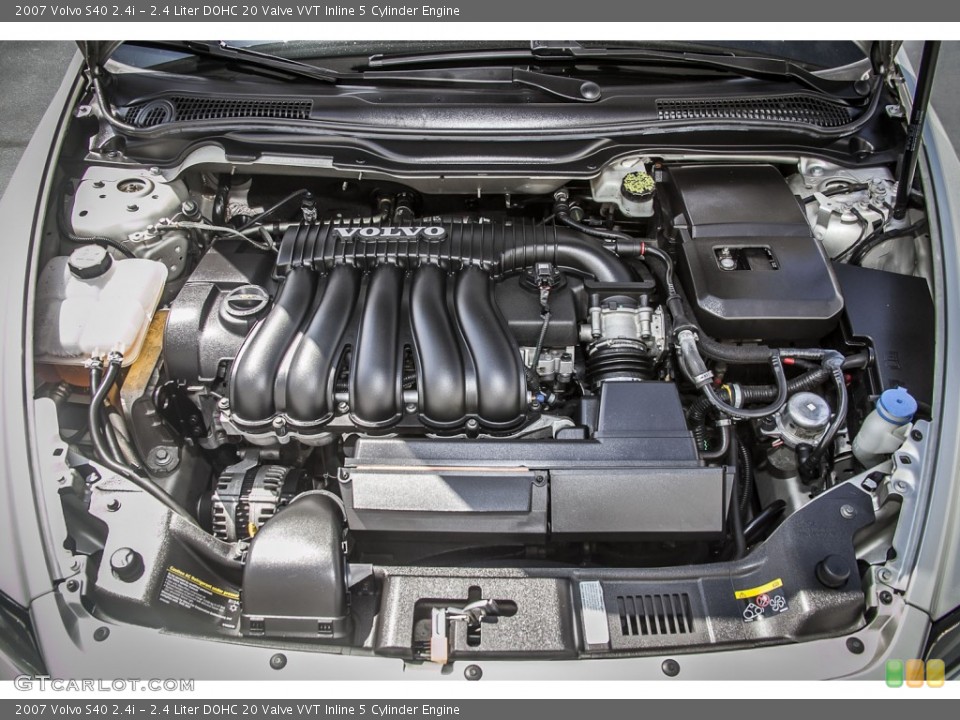 2.4 Liter DOHC 20 Valve VVT Inline 5 Cylinder 2007 Volvo S40 Engine