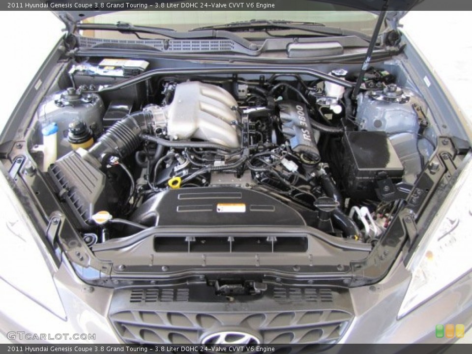3.8 Liter DOHC 24-Valve CVVT V6 Engine for the 2011 Hyundai Genesis Coupe #84301885