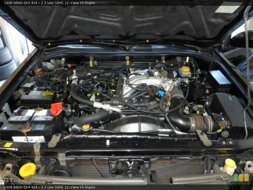 3.3 Liter SOHC 12-Valve V6 1998 Infiniti QX4 Engine