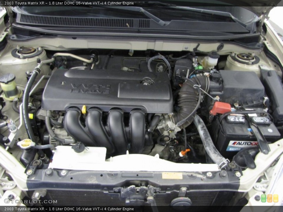 1.8 Liter DOHC 16-Valve VVT-i 4 Cylinder 2003 Toyota Matrix Engine