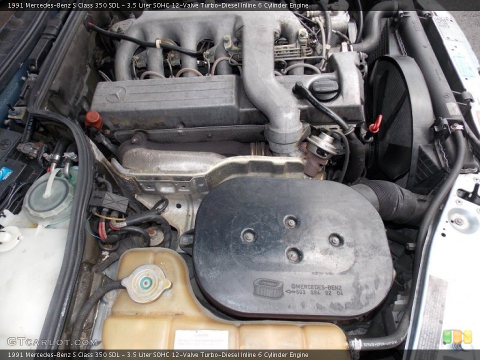 3.5 Liter SOHC 12-Valve Turbo-Diesel Inline 6 Cylinder Engine for the 1991 Mercedes-Benz S Class #84459005