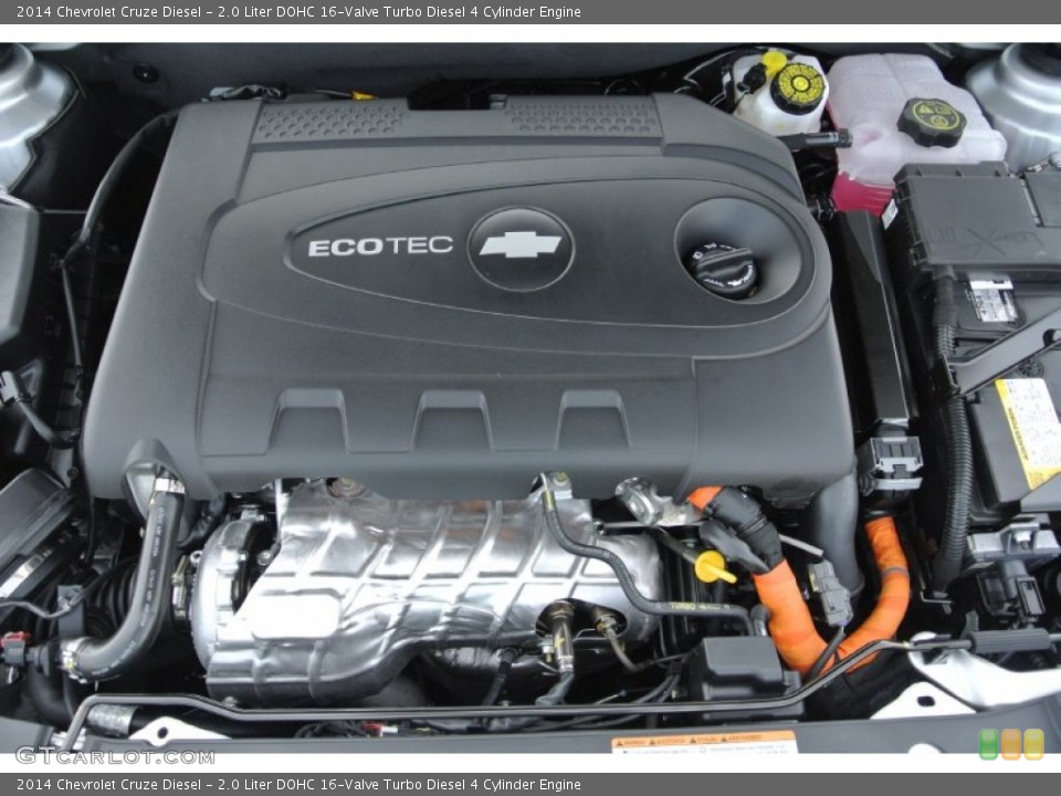 2.0 Liter DOHC 16-Valve Turbo Diesel 4 Cylinder 2014 Chevrolet Cruze Engine