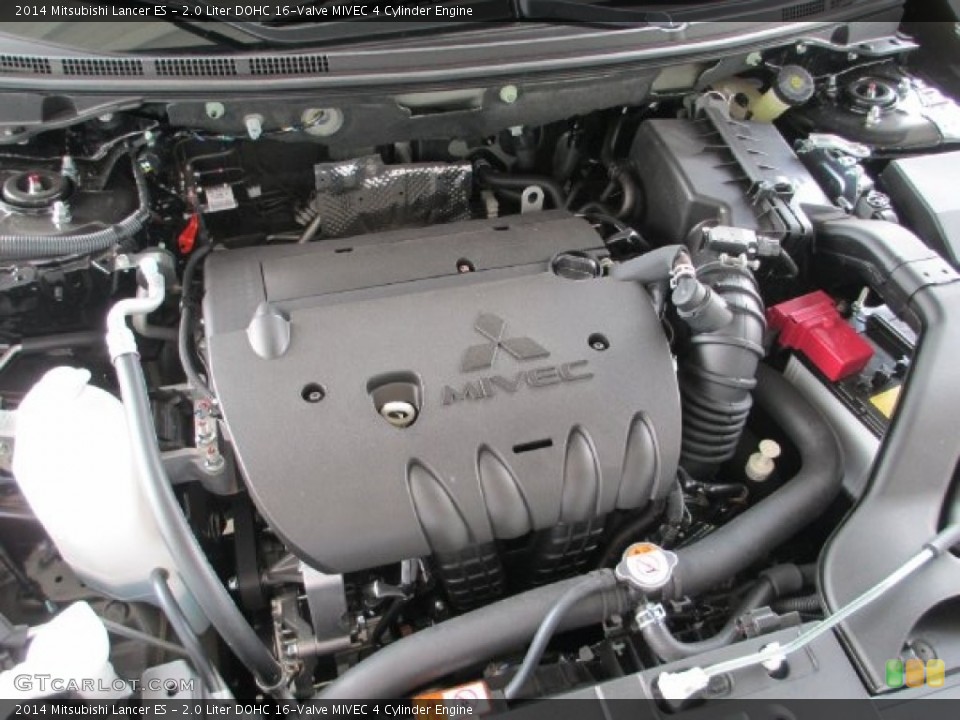 2.0 Liter DOHC 16-Valve MIVEC 4 Cylinder 2014 Mitsubishi Lancer Engine
