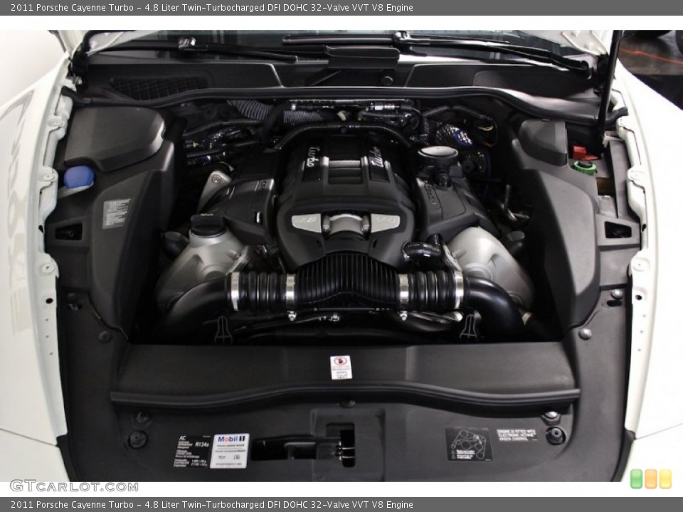 4.8 Liter Twin-Turbocharged DFI DOHC 32-Valve VVT V8 2011 Porsche Cayenne Engine