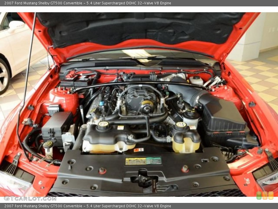 5.4 Liter Supercharged DOHC 32-Valve V8 2007 Ford Mustang Engine