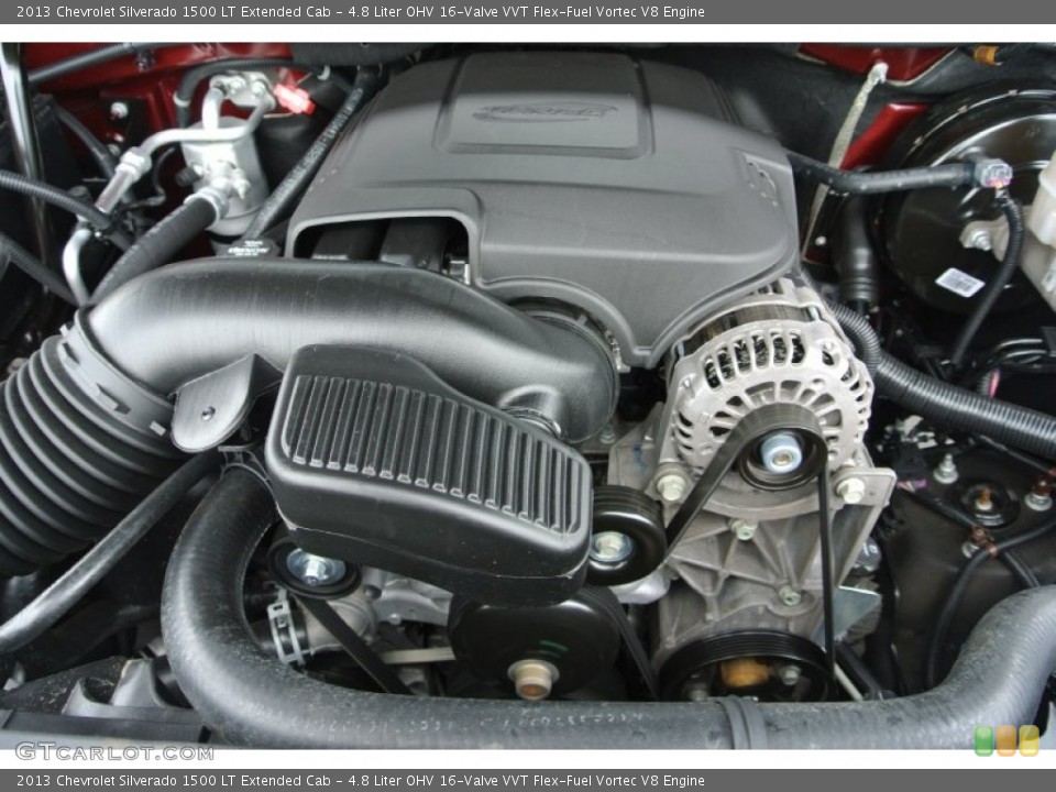 4.8 Liter OHV 16-Valve VVT Flex-Fuel Vortec V8 Engine for the 2013 Chevrolet Silverado 1500 #84660536