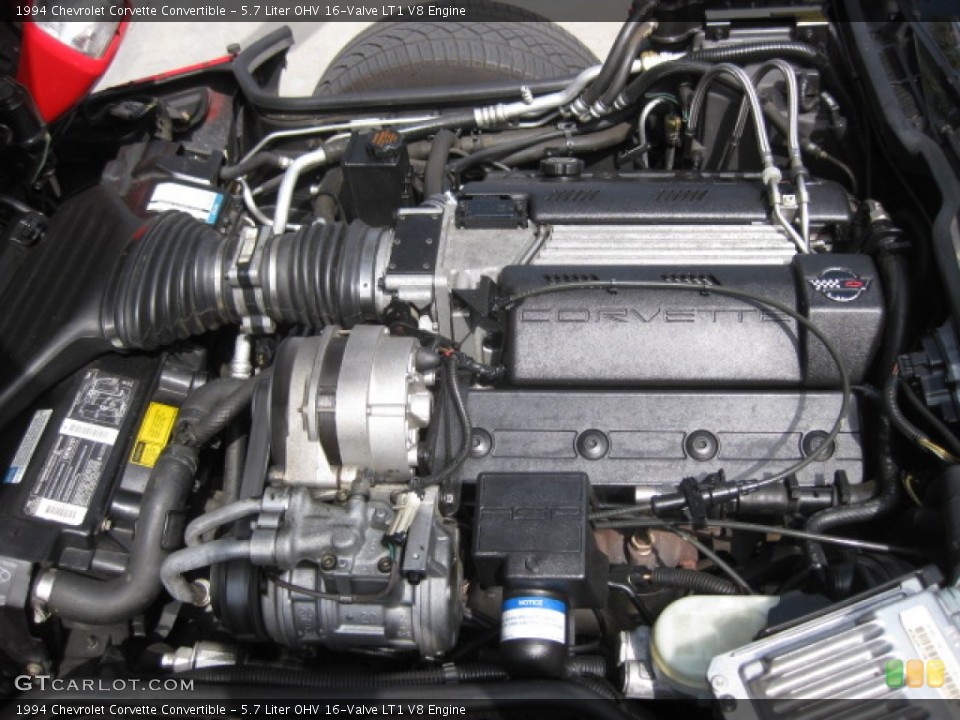 5.7 Liter OHV 16-Valve LT1 V8 1994 Chevrolet Corvette Engine