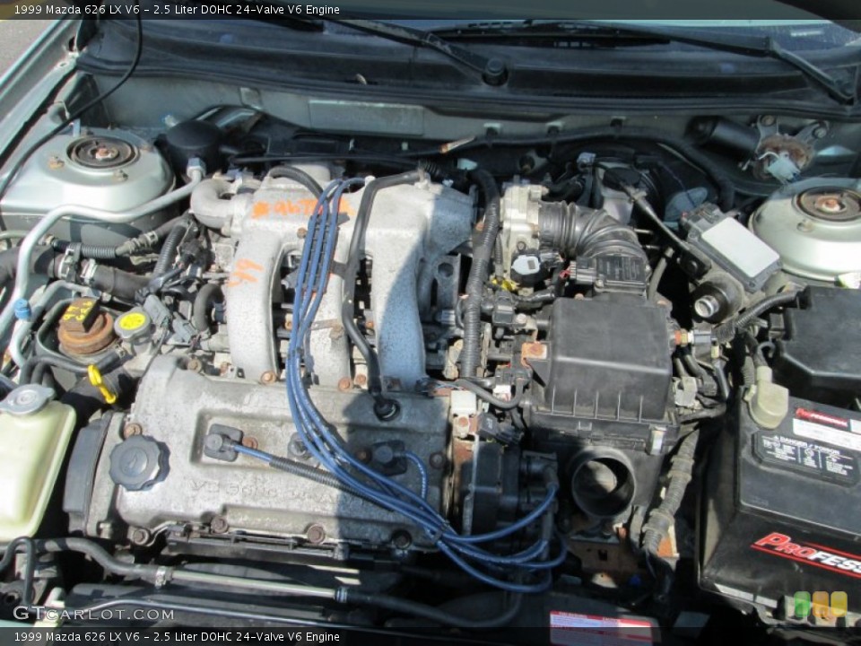 2.5 Liter DOHC 24-Valve V6 1999 Mazda 626 Engine