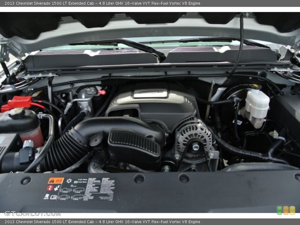 4.8 Liter OHV 16-Valve VVT Flex-Fuel Vortec V8 Engine for the 2013 Chevrolet Silverado 1500 #84781745