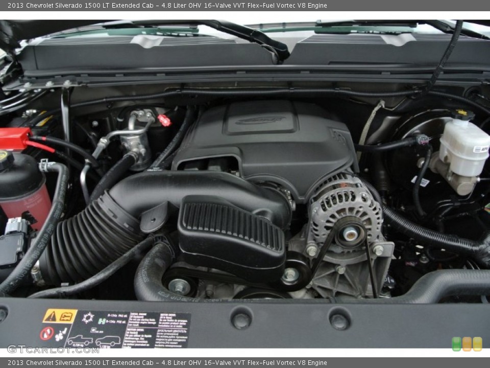 4.8 Liter OHV 16-Valve VVT Flex-Fuel Vortec V8 Engine for the 2013 Chevrolet Silverado 1500 #84782297