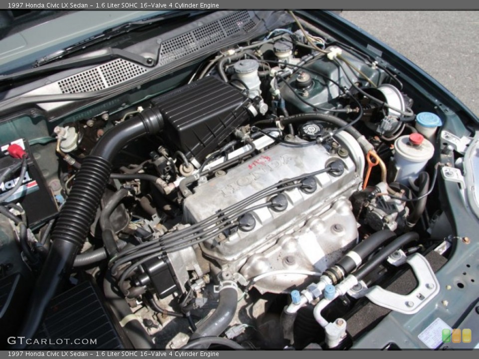 1.6 Liter SOHC 16-Valve 4 Cylinder Engine for the 1997 Honda Civic #84805148