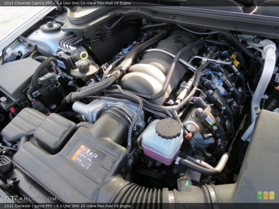 6.0 Liter OHV 16-Valve Flex-Fuel V8 2013 Chevrolet Caprice Engine