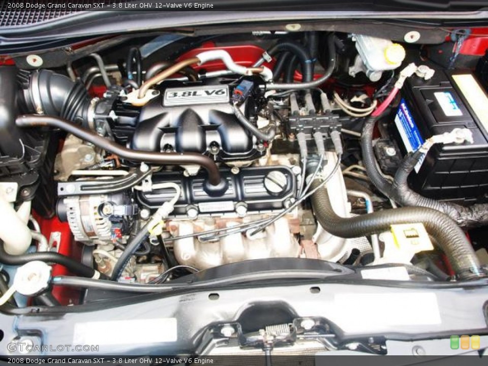 3.8 Liter OHV 12-Valve V6 2008 Dodge Grand Caravan Engine