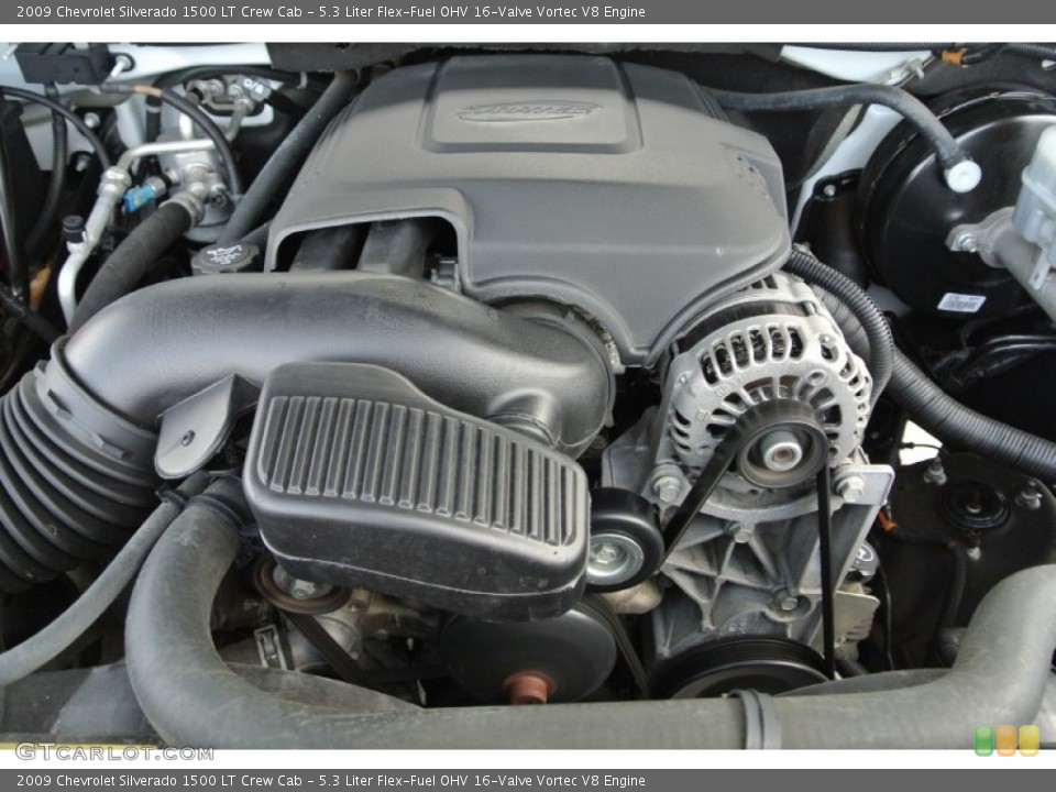 5.3 Liter Flex-Fuel OHV 16-Valve Vortec V8 2009 Chevrolet Silverado 1500 Engine