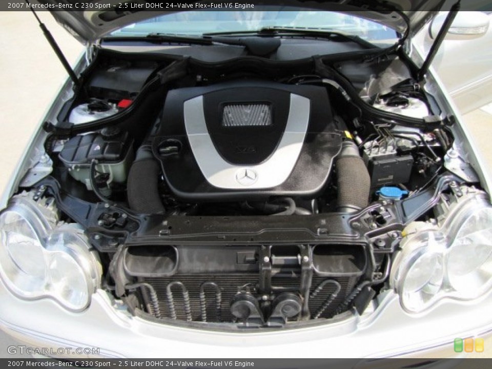 2.5 Liter DOHC 24-Valve Flex-Fuel V6 2007 Mercedes-Benz C Engine