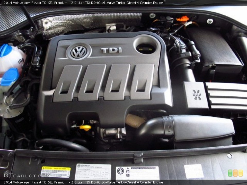 2.0 Liter TDI DOHC 16-Valve Turbo-Diesel 4 Cylinder Engine for the 2014 Volkswagen Passat #85255293