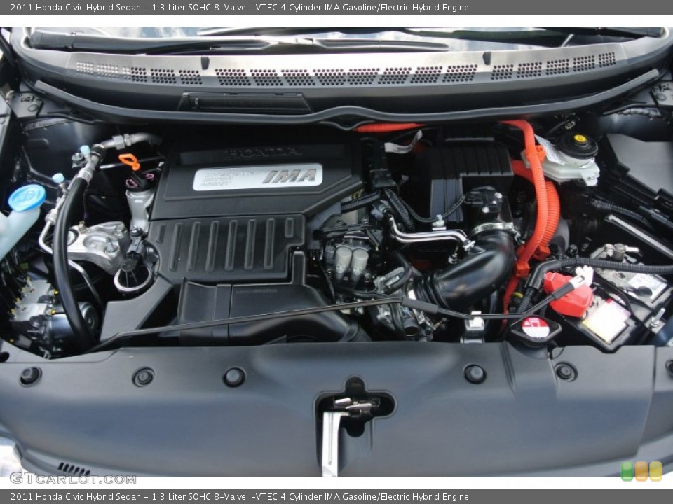1.3 Liter SOHC 8-Valve i-VTEC 4 Cylinder IMA Gasoline/Electric Hybrid 2011 Honda Civic Engine