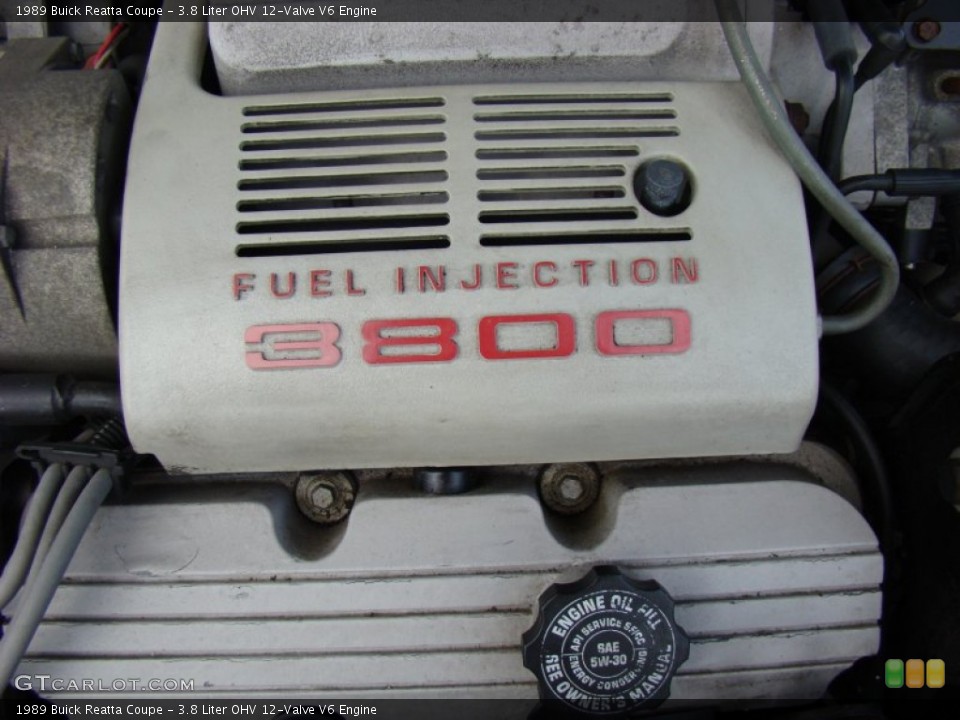 3.8 Liter OHV 12-Valve V6 Engine for the 1989 Buick Reatta #85277210