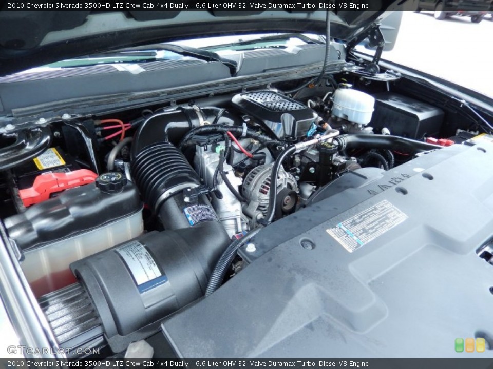 6.6 Liter OHV 32-Valve Duramax Turbo-Diesel V8 2010 Chevrolet Silverado 3500HD Engine