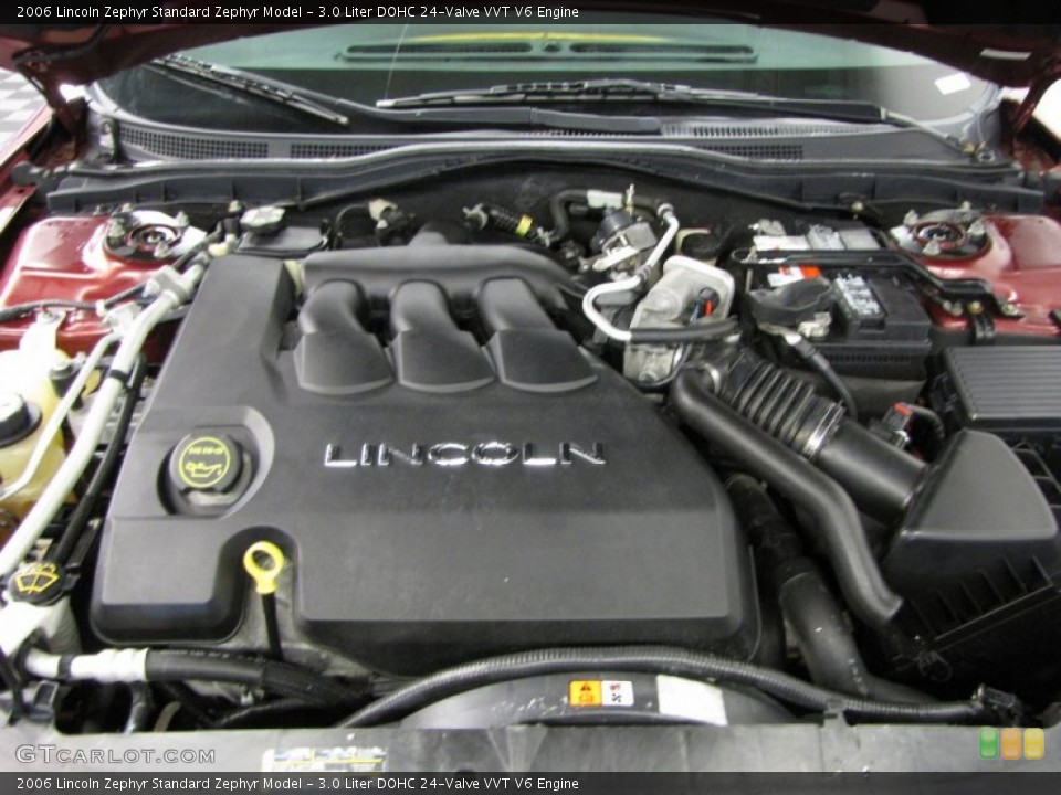 3.0 Liter DOHC 24-Valve VVT V6 2006 Lincoln Zephyr Engine