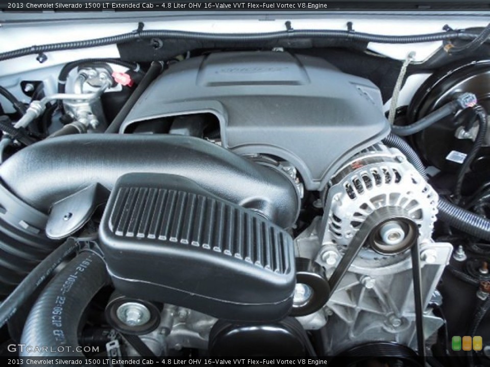 4.8 Liter OHV 16-Valve VVT Flex-Fuel Vortec V8 Engine for the 2013 Chevrolet Silverado 1500 #85392058