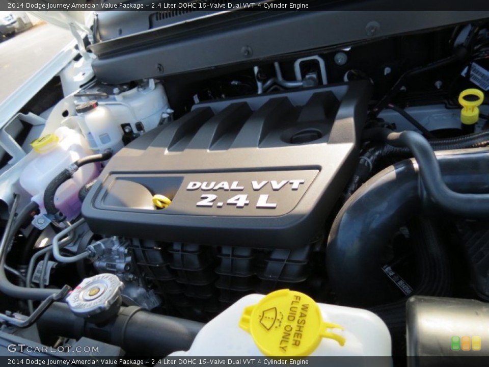 2.4 Liter DOHC 16-Valve Dual VVT 4 Cylinder 2014 Dodge Journey Engine