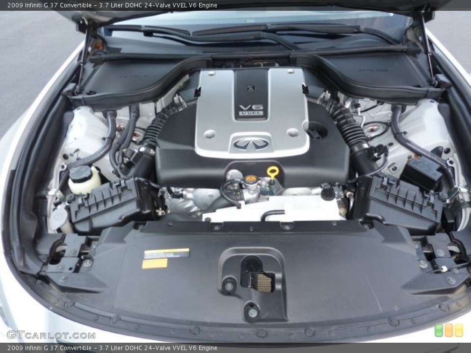 3.7 Liter DOHC 24-Valve VVEL V6 2009 Infiniti G Engine