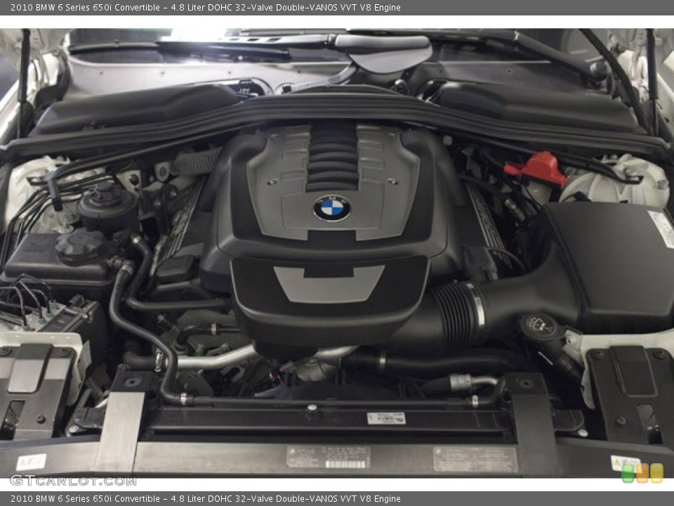 4.8 Liter DOHC 32-Valve Double-VANOS VVT V8 Engine for the 2010 BMW 6 Series #85655388