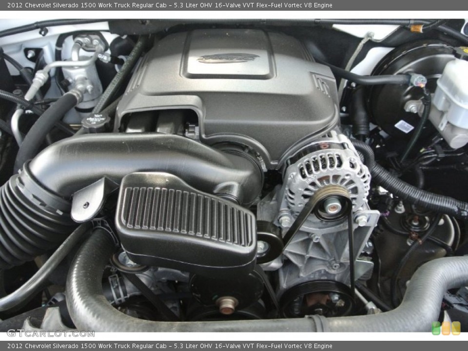 5.3 Liter OHV 16-Valve VVT Flex-Fuel Vortec V8 Engine for the 2012 Chevrolet Silverado 1500 #85668425