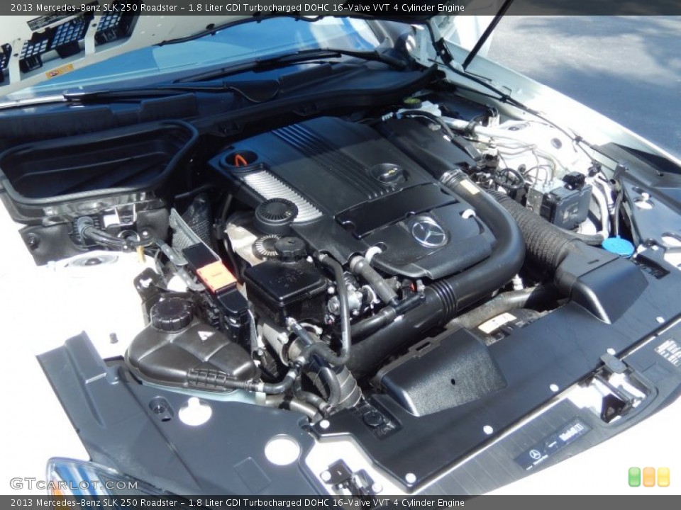 1.8 Liter GDI Turbocharged DOHC 16-Valve VVT 4 Cylinder 2013 Mercedes-Benz SLK Engine