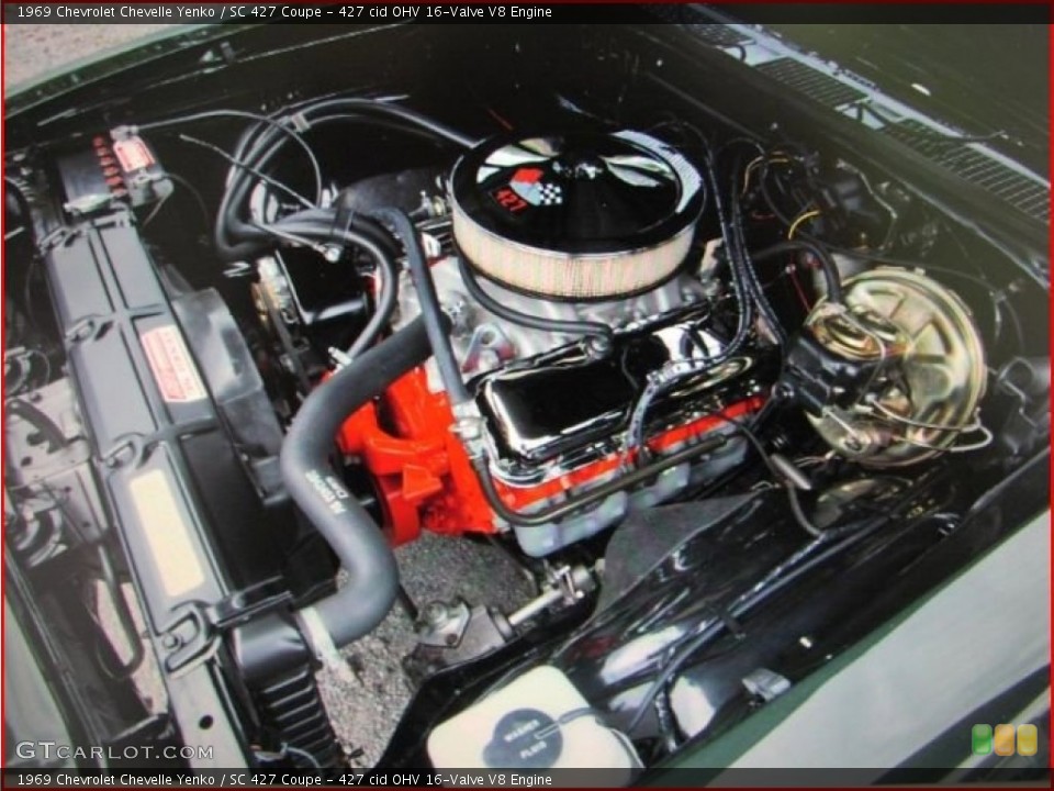 427 cid OHV 16-Valve V8 1969 Chevrolet Chevelle Engine