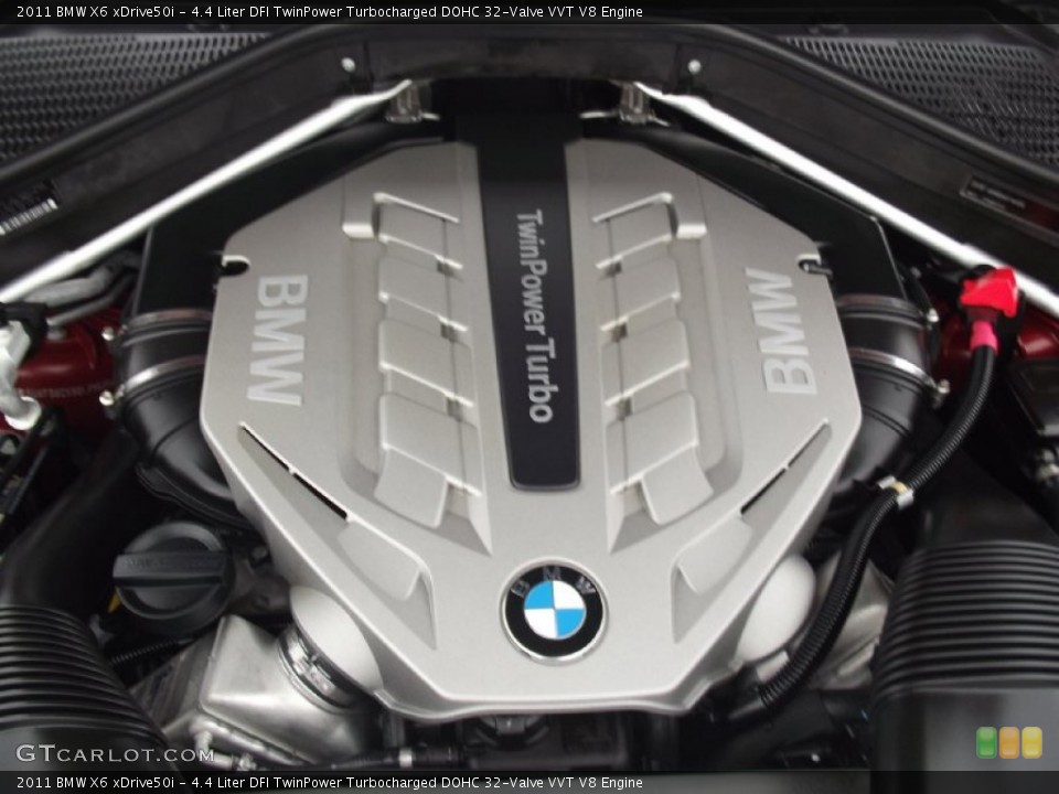 4.4 Liter DFI TwinPower Turbocharged DOHC 32-Valve VVT V8 2011 BMW X6 Engine