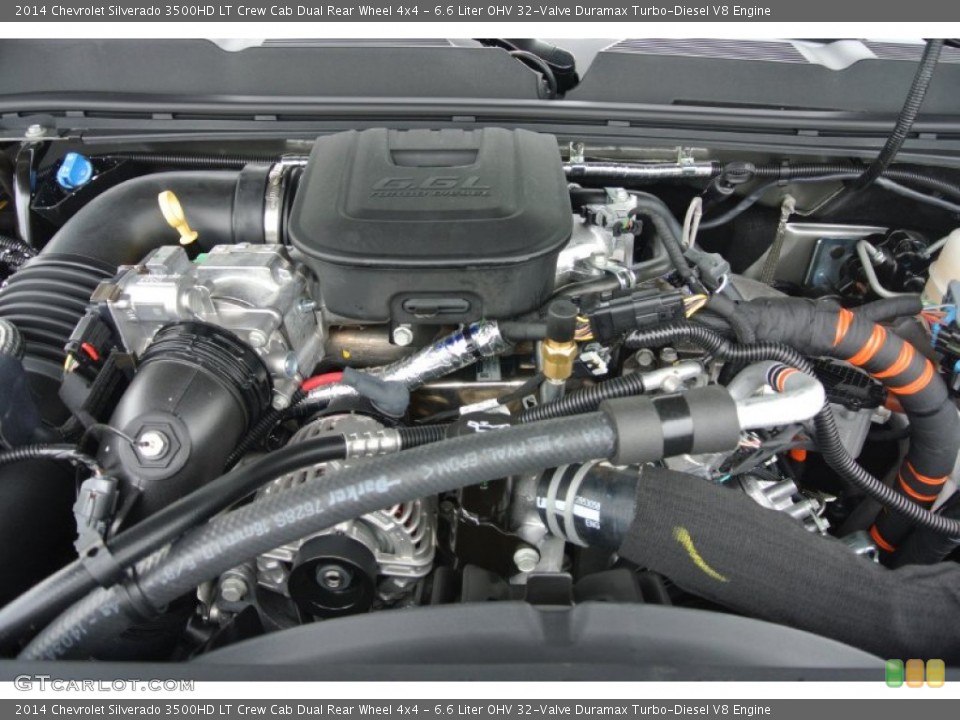 6.6 Liter OHV 32-Valve Duramax Turbo-Diesel V8 2014 Chevrolet Silverado 3500HD Engine