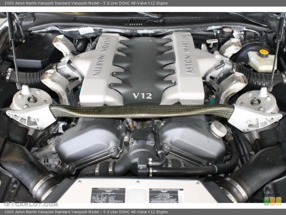 5.9 Liter DOHC 48-Valve V12 2003 Aston Martin Vanquish Engine