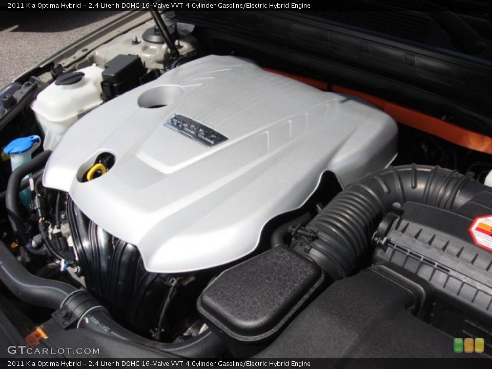 2.4 Liter h DOHC 16-Valve VVT 4 Cylinder Gasoline/Electric Hybrid 2011 Kia Optima Engine