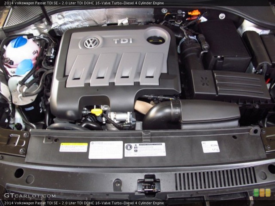 2.0 Liter TDI DOHC 16-Valve Turbo-Diesel 4 Cylinder Engine for the 2014 Volkswagen Passat #85918658