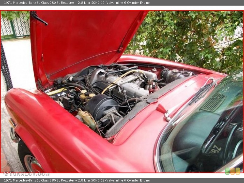 2.8 Liter SOHC 12-Valve Inline 6 Cylinder 1971 Mercedes-Benz SL Class Engine