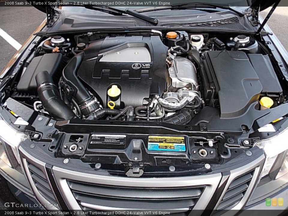2.8 Liter Turbocharged DOHC 24-Valve VVT V6 Engine for the 2008 Saab 9-3 #86022465
