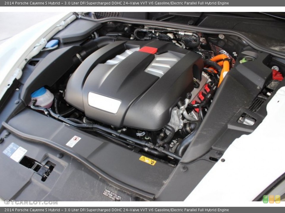 3.0 Liter DFI Supercharged DOHC 24-Valve VVT V6 Gasoline/Electric Parallel Full Hybrid Engine for the 2014 Porsche Cayenne #86092417