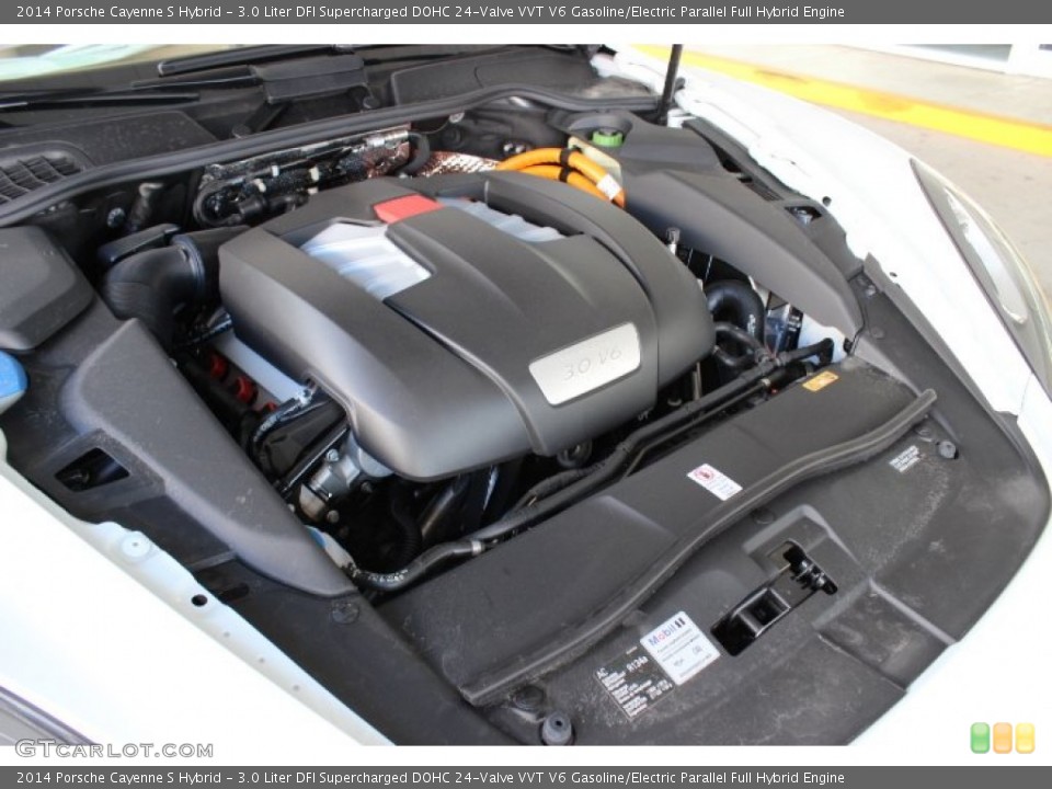 3.0 Liter DFI Supercharged DOHC 24-Valve VVT V6 Gasoline/Electric Parallel Full Hybrid Engine for the 2014 Porsche Cayenne #86093311