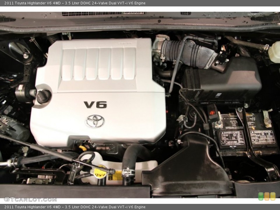 3.5 Liter DOHC 24-Valve Dual VVT-i V6 Engine for the 2011 Toyota Highlander #86103886